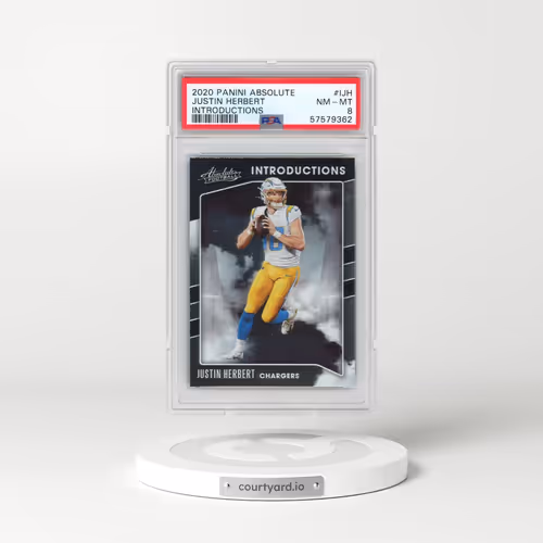 2020 Panini Absolute Introductions #IJH Justin Herbert (PSA 8 NM-MT)