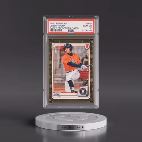 2020 Bowman Paper Prospects #BP61 Jeremy Pena - Camo (PSA 10 GEM MINT)