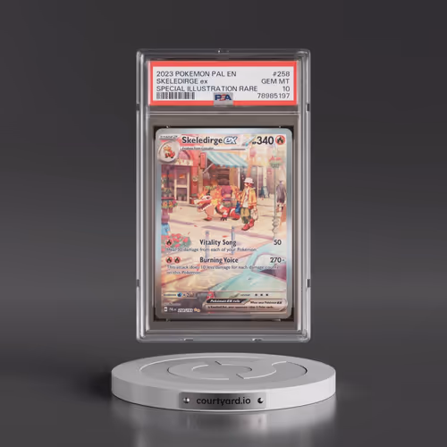 2023 Pokémon Pal EN-Paldea Evolved #258 Skeledirge EX - Holo Special Illustration Rare (PSA 10 GEM M