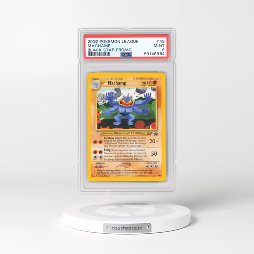 1999 Black Star Promos #43 Machamp - Pokémon League (PSA 9 MINT)