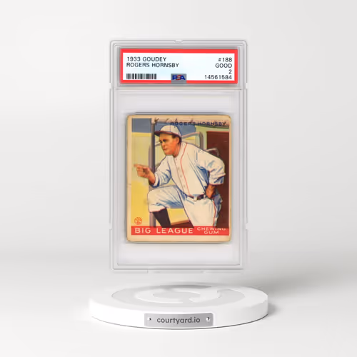 1933 Goudey #188 Rogers Hornsby (PSA 2 GOOD)