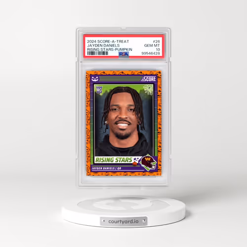 2024 Panini Score-A-Treat Rising Stars #26 Jayden Daniels - Pumpkin (PSA 10 GEM MINT)