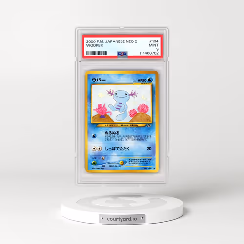 2000 Pokémon Neo 2 #194 Wooper (PSA 9 MINT)