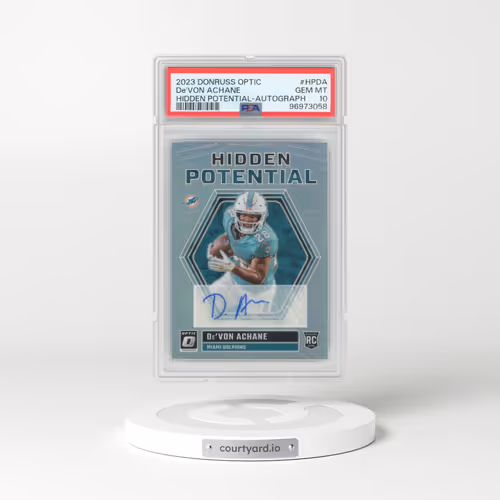 2023 Panini Donruss Optic Hidden Potential #HPDA DE'Von Achane - Autograph (PSA 10 GEM MINT)