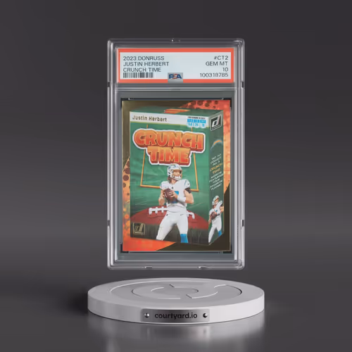 2023 Panini Donruss Crunch Time #CT2 Justin Herbert (PSA 10 GEM MINT)