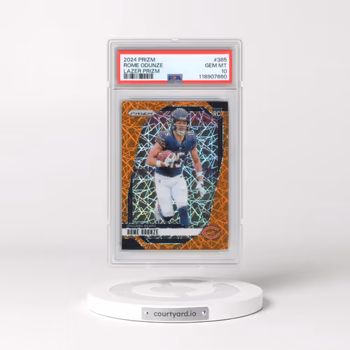 2024 Panini Prizm #385 Rome Odunze - Lazer Prizm (PSA 10 GEM MINT)