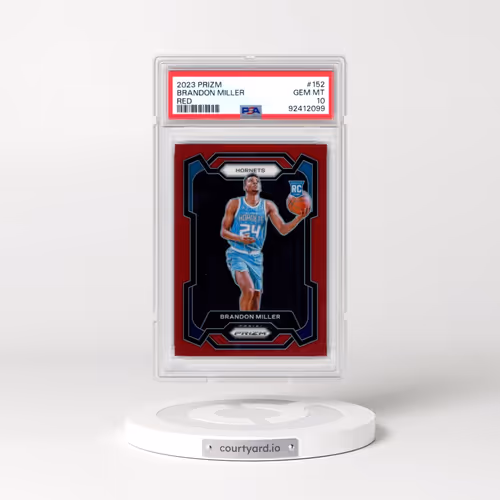 2023 Panini Prizm #152 Brandon Miller - Red Prizm (PSA 10 GEM MINT)