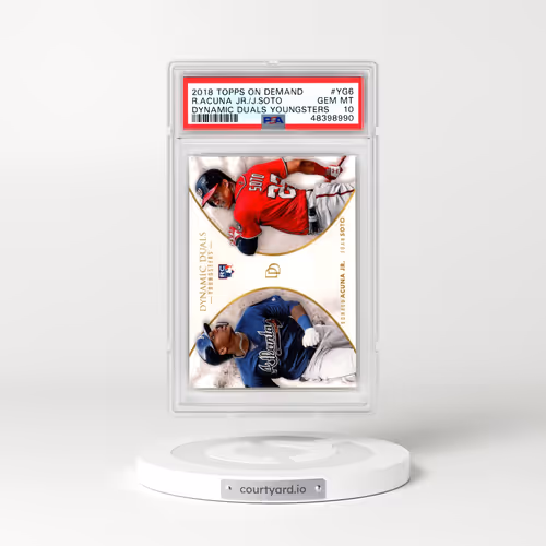 2018 Topps on Demand Dynamic Duals Youngsters #YG6 Juan Soto/Ronald Acuna Jr. (PSA 10 GEM MINT)