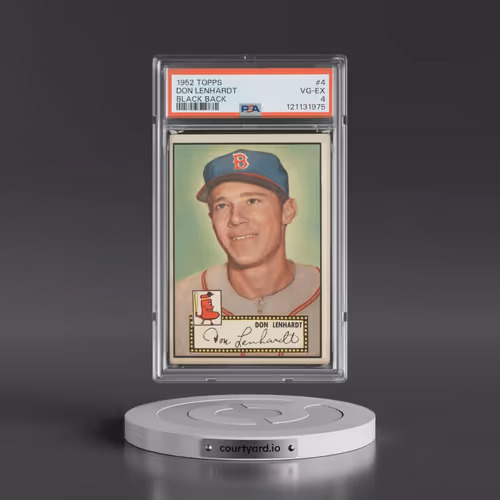 1952 Topps #4 Don Lenhardt - Black Back (PSA 4 VG-EX)