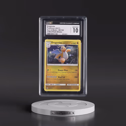 2017 Sun & Moon #96/149 Dragonite - Cosmos Holo Mini Pack Blister (CGC 10 GEM MINT)