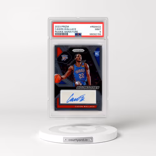 2023 Panini Prizm Rookie Signatures #RSIWCE Cason Wallace (PSA 9 MINT)