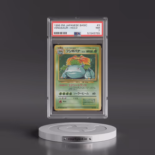 1996 Pokémon Basic #3 Venusaur - Holo (PSA 7 NM)