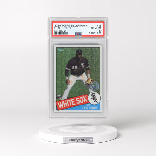 2020 Topps Silver Pack 1985 Chrome Promo #48 Luis Robert - Series 2 (PSA 10 GEM MINT)