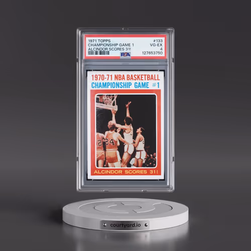 1971 Topps #133 Championship Game 1 - Alcindor Scores 31! (PSA 4 VG-EX)