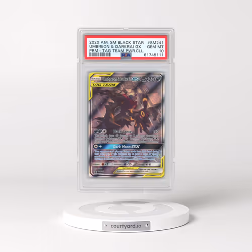 2020 Pokémon SM Black Star Promo #SM241 Umbreon & Darkrai GX - Holo Tag Team Powers Collection (PSA