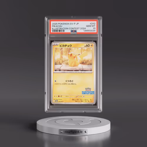 2025 Pokémon SV-P Promo #242 Pikachu - Illustration Contest 2024 (PSA 10 GEM MINT)