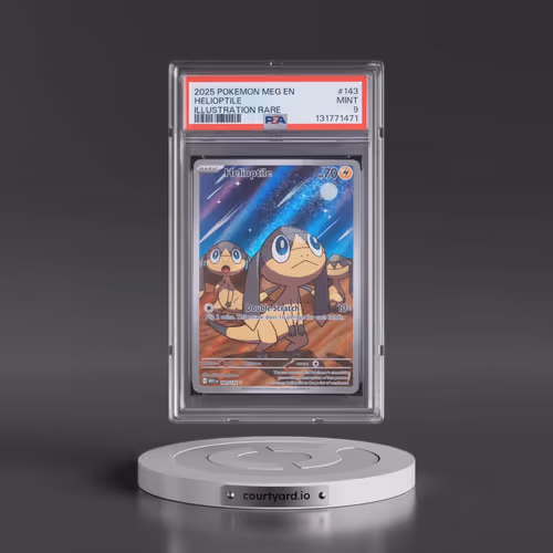 2025 Pokémon Meg EN-Mega Evolution #143 Helioptile - Illustration Rare (PSA 9 MINT)