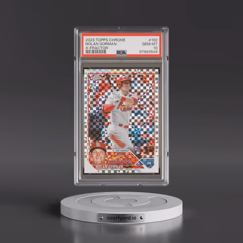 2023 Topps Chrome #192 Nolan Gorman - X-Fractor (PSA 10 GEM MINT)