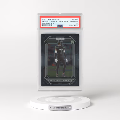 2022 Panini Chronicles Prizm Black #PB22 Ahmad "Sauce" Gardner (PSA 10 GEM MINT)