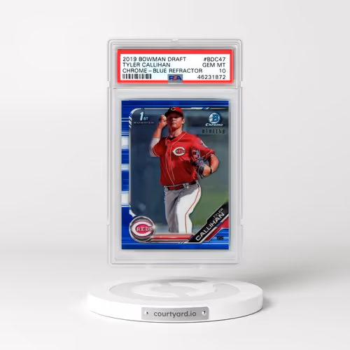 2019 Bowman Draft #BDC47 Tyler Callihan - Chrome-Blue Refractor (PSA 10 GEM MINT)