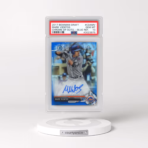 2017 Bowman Draft Chrome Draft Picks Autographs #CDAMV Mark Vientos - Blue Refractor (PSA 10 GEM MIN