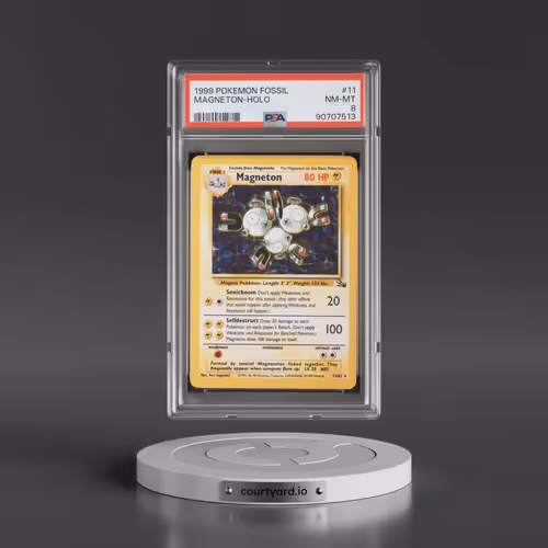 1999 Pokémon Fossil #11 Magneton - Holo (PSA 8 NM-MT)