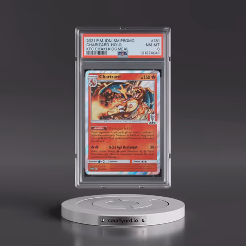 2021 Pokémon SM Promo #181 Charizard - Holo Kfc Chaki Kids Meal (PSA 8 NM-MT)