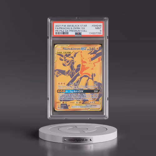 2021 Pokémon SM Black Star Promo #SM248 Pikachu & Zekrom GX - Holo Full Art Pikachu & Zekrom GX Prem