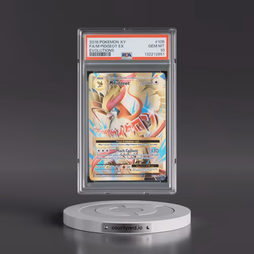2016 Pokémon XY Evolutions #105 M Pidgeot EX - Holo Full Art (PSA 10 GEM MINT)