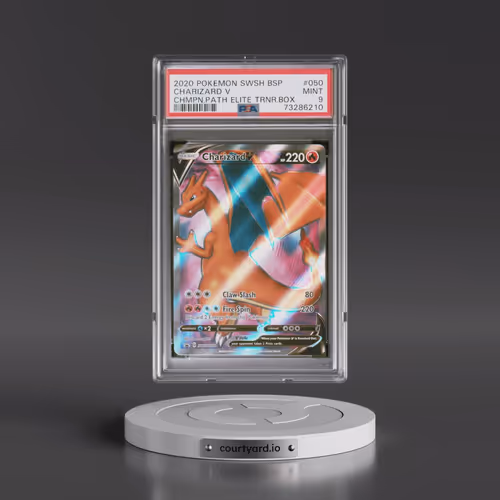 2020 Pokémon Swsh Black Star Promo #050 Charizard V - Holo Champion's Path Elite Trainer Box (PSA 9