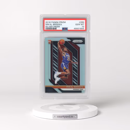 2018 Panini Prizm #289 Mikal Bridges - Silver Prizm (PSA 10 GEM MINT)