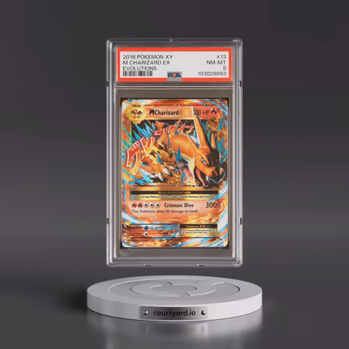 2016 Pokémon XY Evolutions #13 M Charizard EX - Holo (PSA 8 NM-MT)
