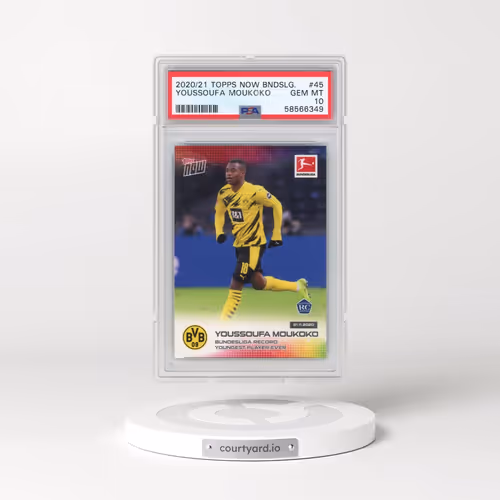 2020 Topps Now Bundesliga #45 Youssoufa Moukoko (PSA 10 GEM MINT)