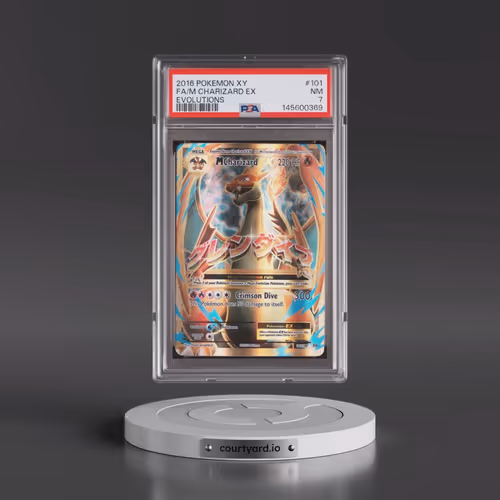 2016 Pokémon XY Evolutions #101 M Charizard EX - Holo Full Art (PSA 7 NM)