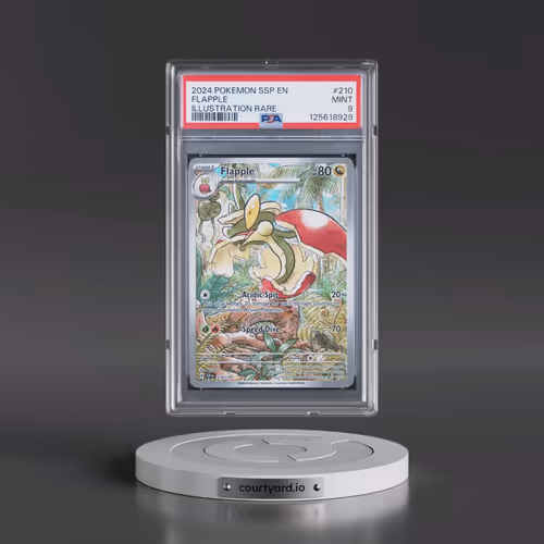 2024 Pokémon Ssp EN-Surging Sparks #210 Flapple - Illustration Rare (PSA 9 MINT)