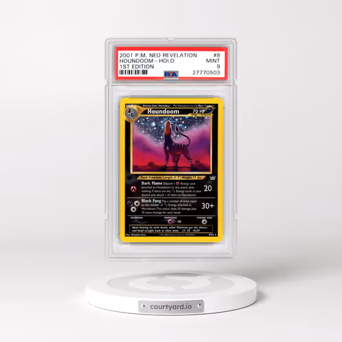 2001 Pokémon Neo Revelation #8 Houndoom - 1st Edition Holo (PSA 9 MINT)