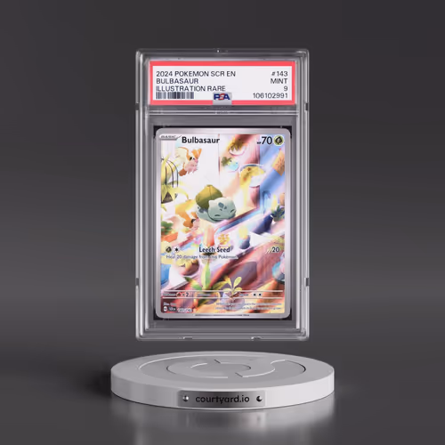 2024 Pokémon Scr EN-Stellar Crown #143 Bulbasaur - Illustration Rare (PSA 9 MINT)
