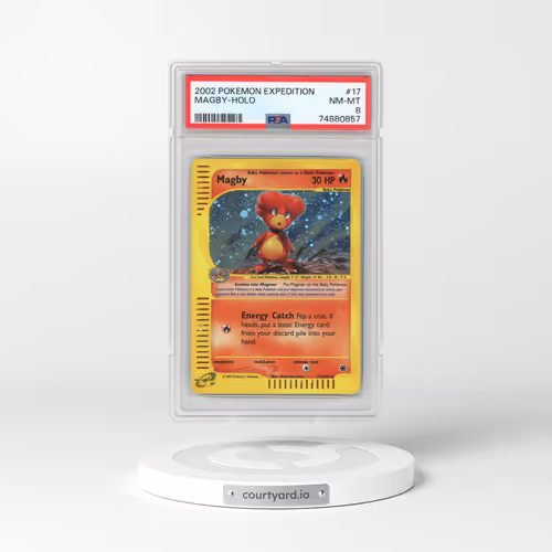 2002 Pokémon Expedition #17 Magby - Holo (PSA 8 NM-MT)