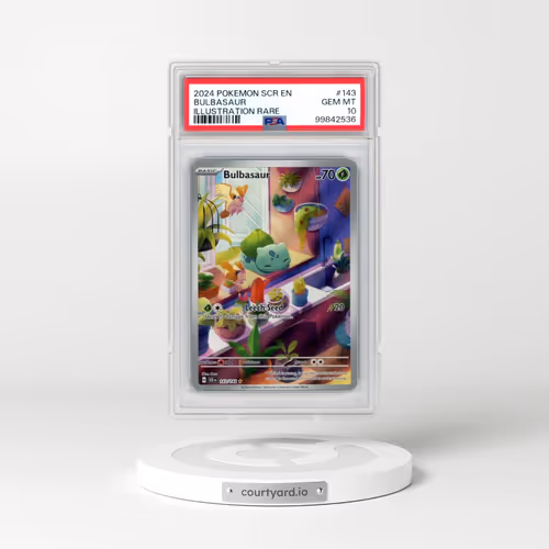 2024 Pokémon Scr EN-Stellar Crown #143 Bulbasaur - Illustration Rare (PSA 10 GEM MINT)