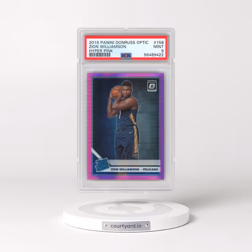 2019 Panini Donruss Optic #158 Zion Williamson - Hyper Pink (PSA 9 MINT)