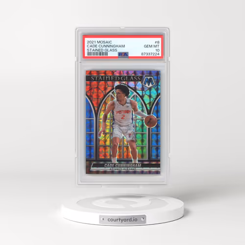 2021 Panini Mosaic Stained Glass #8 Cade Cunningham (PSA 10 GEM MINT)