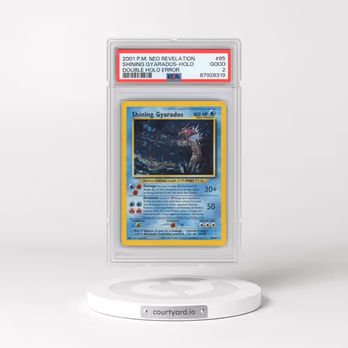 2001 Pokémon Neo Revelation #65 Shining Gyarados - Double Holo Error (PSA 2 GOOD)