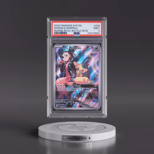 2025 Pokémon Svp EN-SV Black Star Promo #206 Marnie's Morpeko - Marnie Rival Battle Deck (PSA 9 MINT