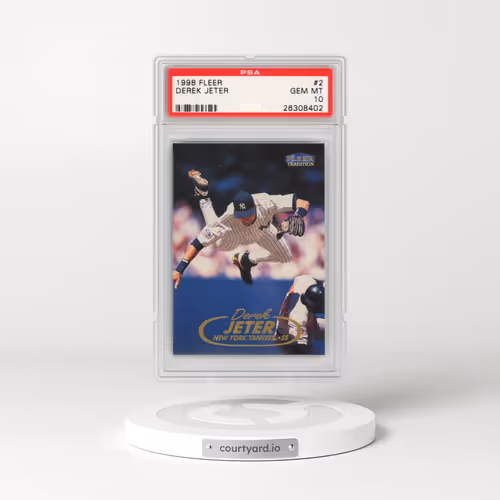 1998 Fleer Tradition #2 Derek Jeter (PSA 10 GEM MINT)