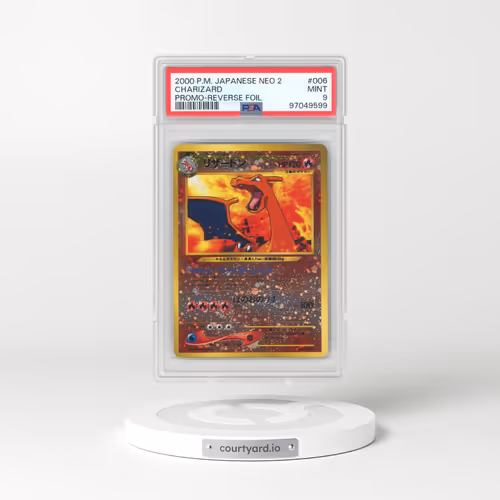 2000 Pokémon Neo 2 Promo #006 Charizard - Reverse Foil (PSA 9 MINT)
