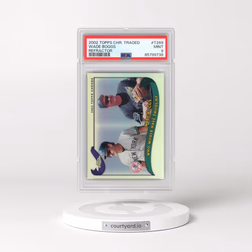 2002 Topps Chrome Traded #T269 Wade Boggs - Refractor (PSA 9 MINT)