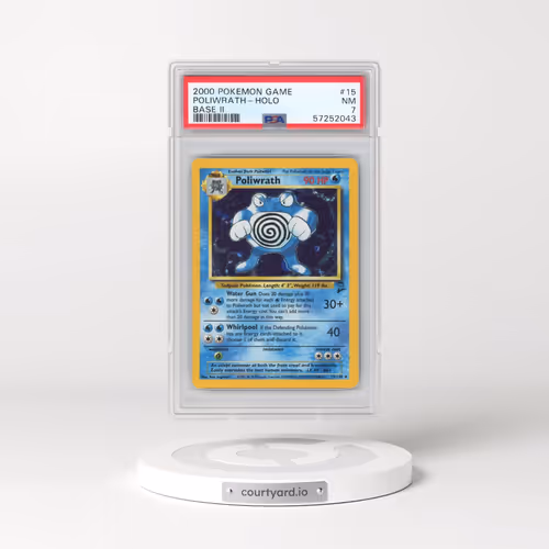 2000 Pokémon Game Base II #15 Poliwrath - Holo (PSA 7 NM)