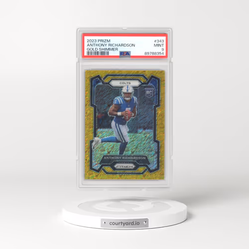 2023 Panini Prizm #343 Anthony Richardson - Gold Shimmer (PSA 9 MINT)