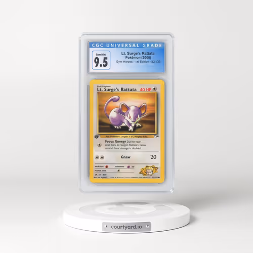 2000 Gym Heroes #82/132 Lt. Surge's Rattata - 1st Edition 1st Edition (CGC 10 GEM MINT)