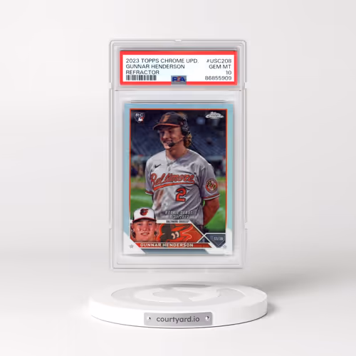 2023 Topps Chrome Update #USC208 Gunnar Henderson - Refractor (PSA 10 GEM MINT)